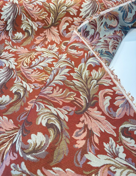 Gretel Salsa Floral Fern Tapestry Regal Classic Upholstery Fabric By The Yard