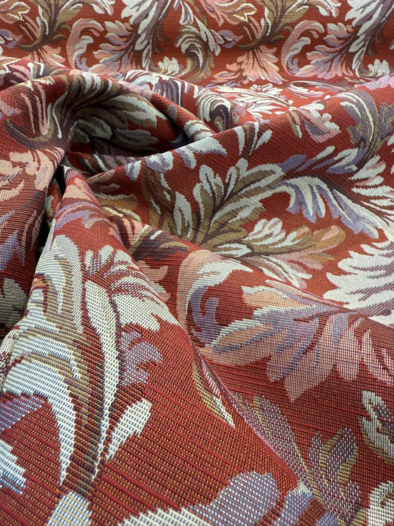 Gretel Salsa Floral Fern Tapestry Regal Classic Upholstery Fabric By The Yard