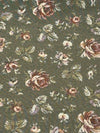 Gayle Moss Green Scattered Rose Tapestry Regal Upholstery Fabric By The Yard