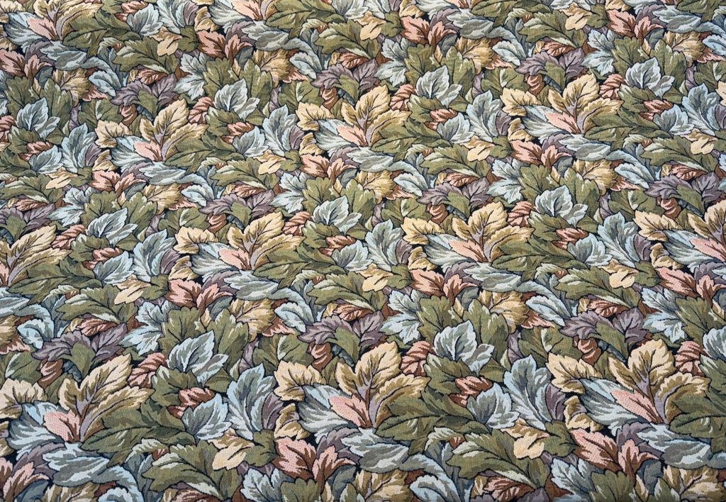 Seattle Harvest Leaves Tapestry Chenille Upholstery Fabric By The Yard