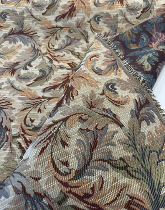 Gretel Ivory Floral Fern Tapestry Regal Classic Upholstery Fabric By The Yard
