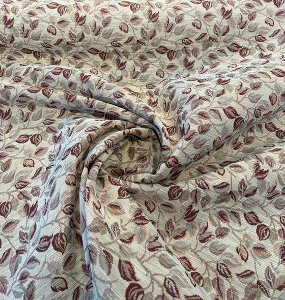 Gabrielle Ivory Leaves Branches Tapestry Regal Upholstery Fabric 