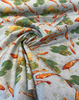 Koi Fish Pond Regal Linen Style Upholstery Drapery Fabric By The Yard