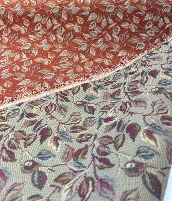 Gabrielle Salsa Red Leaves Branches Tapestry Regal Upholstery Fabric By The Yard
