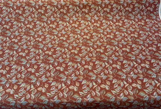 Gabrielle Salsa Red Leaves Branches Tapestry Regal Upholstery Fabric By The Yard
