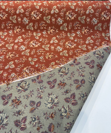  Gayle Salsa Red Scattered Rose Vintage Tapestry Upholstery Fabric By The Yard