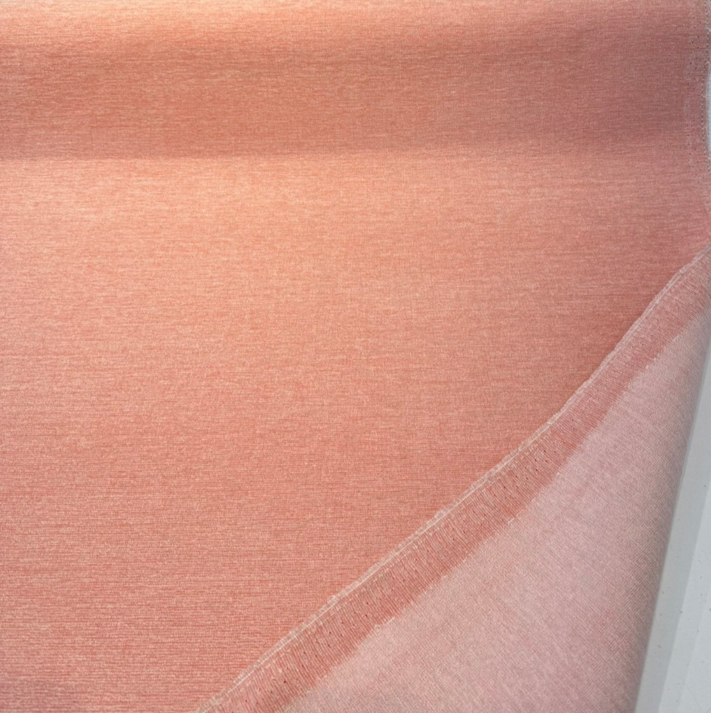 Sunbrella Platform Coral Pink Outdoor Chenille Upholstery Fabric By the yard