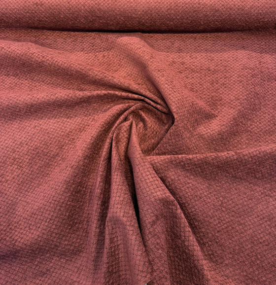 Regent Ruby Dark Red Small Diamond Chenille Regal Upholstery Fabric By The Yard