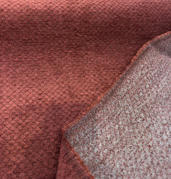 Regent Ruby Dark Red Small Diamond Chenille Regal Upholstery Fabric By The Yard