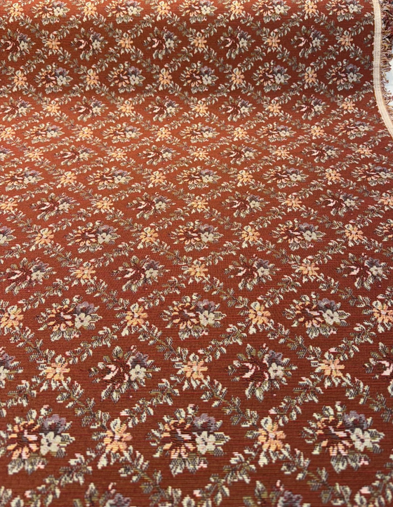 Gladys Salsa Red Flame Floral Bouquet Tapestry Upholstery Fabric By The Yard