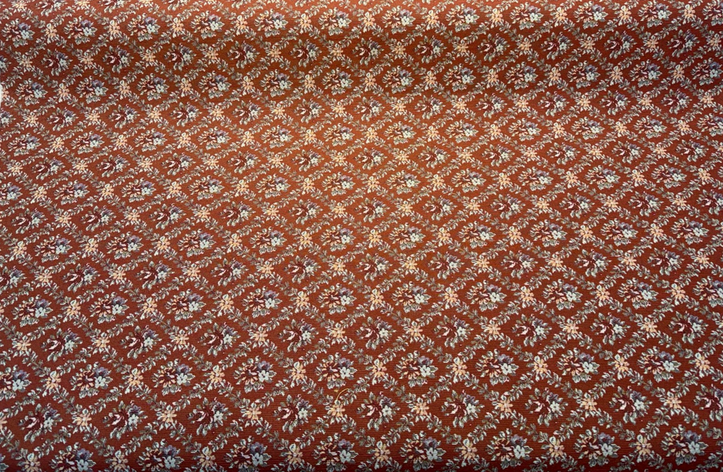 Gladys Salsa Red Flame Floral Bouquet Tapestry Upholstery Fabric By The Yard