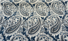  Waverly Plumtree Paisley Blue Ink Drapery Upholstery Fabric