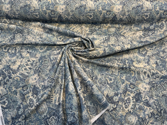 Cumbrae Denim P/K Lifestyles Drapery Upholstery Fabric by the yard