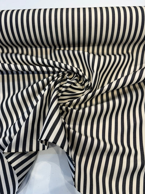 Sunbrella Robins Stripe Black Performance Outdoor 14009-0054 Fabric 