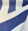 Sunbrella Regal Stripes Cobalt Blue White Outdoor Performance Fabric 