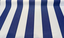  Sunbrella Regal Stripes Cobalt Blue White Outdoor Performance Fabric 