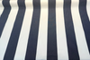 Sunbrella Regal Stripes Navy Blue White Outdoor Performance Fabric