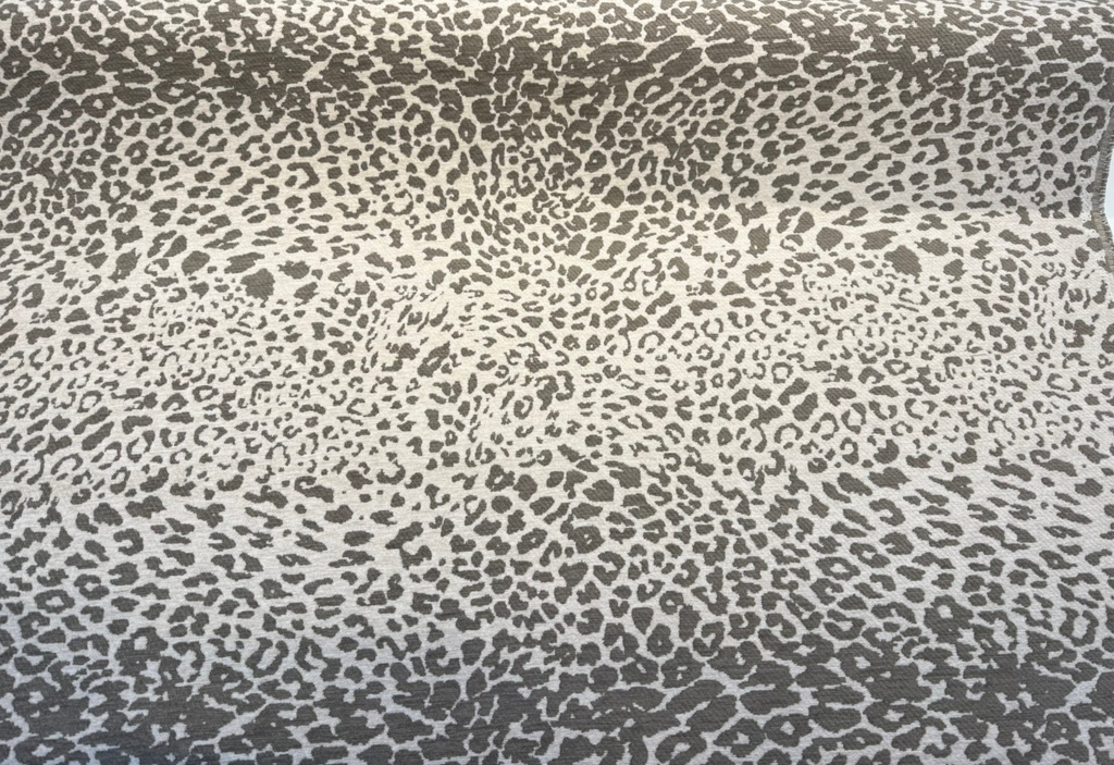 Leopard Skin Taupe Sunbrella Performance Ballard Upholstery Fabric By the yard