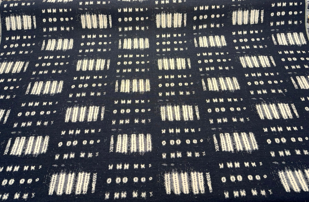 Sunbrella Keval Tribal Indigo Blue 145655-0001 Upholstery Fabric By the yard