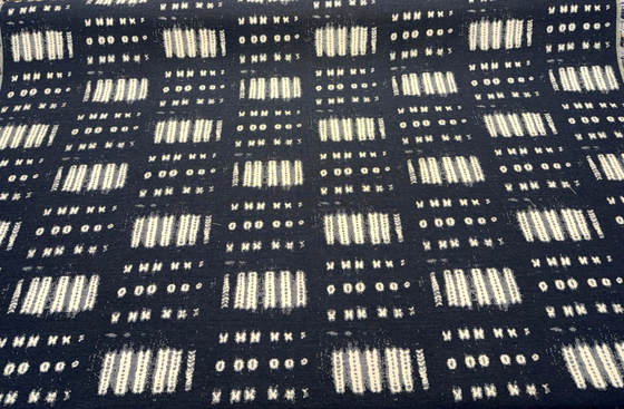 Sunbrella Keval Tribal Indigo Blue 145655-0001 Upholstery Fabric By the yard