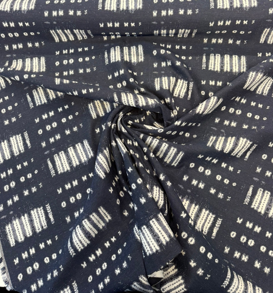 Sunbrella Keval Tribal Indigo Blue 145655-0001 Upholstery Fabric By the yard