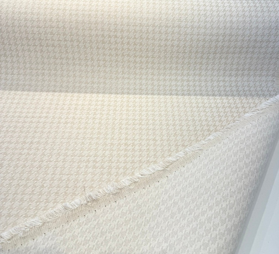 Sunbrella Houndstooth Ivory Performance Outdoor Upholstery Fabric By The Yard – 44240-0001