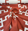 Sunbrella Greco Papaya Red Upholstery 73045-0003 Reversible Fabric By The Yard