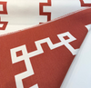 Sunbrella Greco Papaya Red Upholstery 73045-0003 Reversible Fabric By The Yard