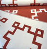 Sunbrella Greco Papaya Red Upholstery 73045-0003 Reversible Fabric By The Yard