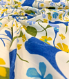 P/K Nasturtiums Blue Berry Elana Gabrielle Upholstery Drapery Fabric by the yard