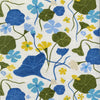 P/K Nasturtiums Blue Berry Elana Gabrielle Upholstery Drapery Fabric 
