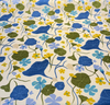 P/K Nasturtiums Blue Berry Elana Gabrielle Upholstery Drapery Fabric by the yard