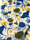 P/K Nasturtiums Blue Berry Elana Gabrielle Upholstery Drapery Fabric by the yard