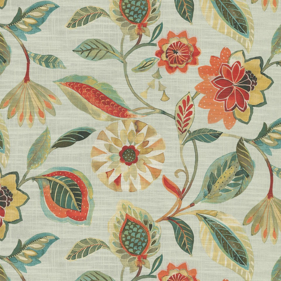 Light Of Day Melba Floral PK Lifestyle Drapery Upholstery Fabric 