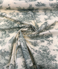 Green Pastoral Toile Drapery Upholstery Cotton Fabric by the yard