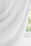 Aloha Sheer White 110'' Wide Textured Curtain Drapery Fabric By The Yard