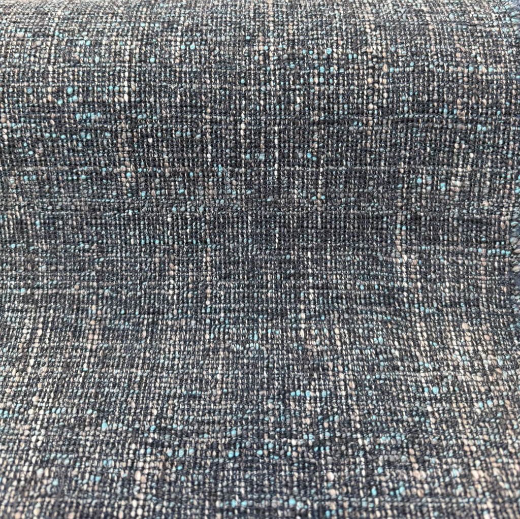 PK Pike Place Texture Deep Sea Blue Teal Tweed Upholstery Fabric