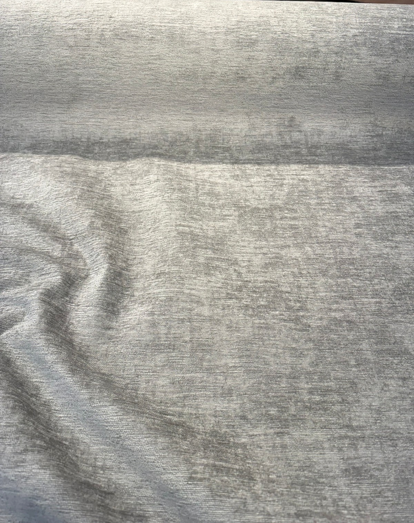 Empire Feather Gray Lush Upholstery Soft Chenille Fabric By The Yard