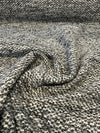 Dreamy Volcanic Black Gray Revolution Boucle Upholstery Fabric By The Yard
