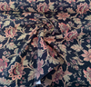 Naomi Chenille Black Burgundy Gold Floral Upholstery Fabric By The Yard