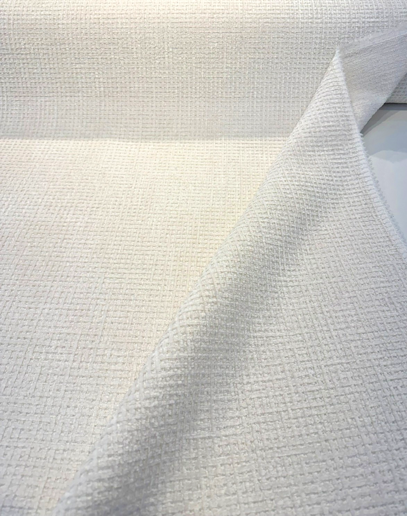 Spectacle Cream Ice Textured Soft Chenille Upholstery Sofa Fabric