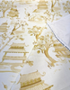 Kimiko Toile Straw Yellow Belle Maison Drapery Upholstery Fabric by the yard