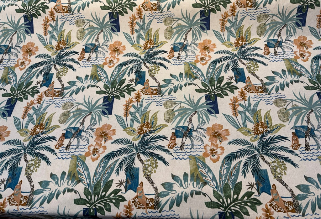 Bora Bora Blue Surfside Belle Maison Drapery Upholstery Fabric by the yard