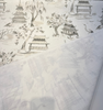 Kimiko Toile Fog Gray Belle Maison Drapery Upholstery Fabric by the yard