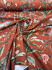Laos Chili Red Tropical Elephant Monkey Peacock Upholstery Drapery Belle Maison Fabric By The Yard