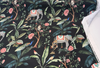 Laos Ebony Black Tropical Monkey Peacock Upholstery Drapery Belle Maison Fabric By The Yard