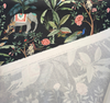 Laos Ebony Black Tropical Monkey Peacock Upholstery Drapery Belle Maison Fabric By The Yard