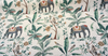 Laos Slate Linen Tropical Monkey Peacock Upholstery Drapery Belle Maison Fabric By The Yard