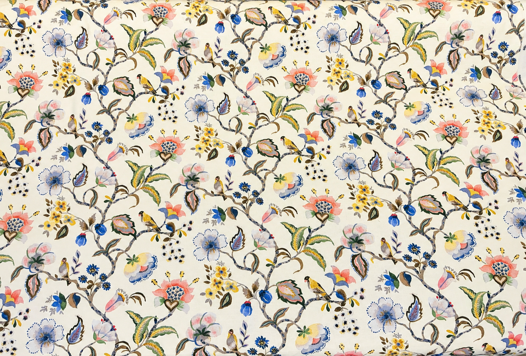 Winfred Opal Floral Birds Home Decor Belle Maison Fabric