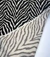 Jacquard Velvet Luxe Zebra Black White Heavy Upholstery Fabric By The Yard